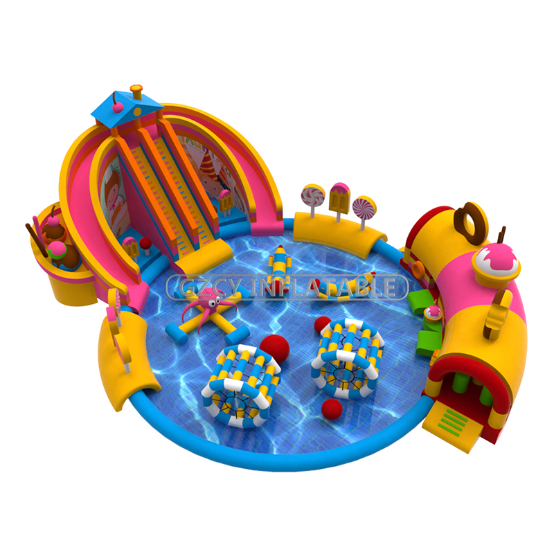 Inflatable Pool Park - Candy Theme Water Park