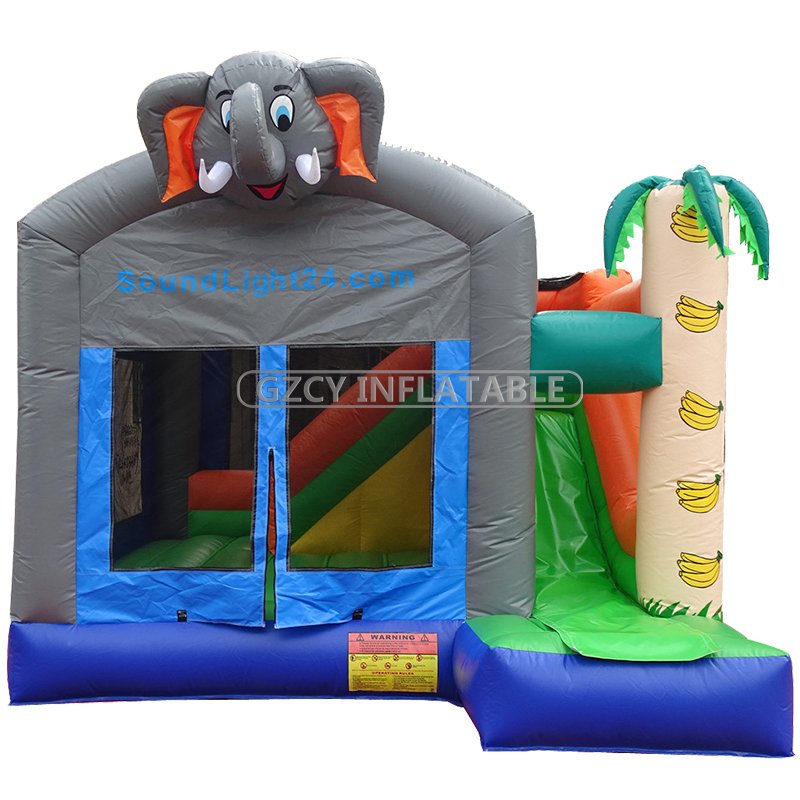 Elephant Inflatable Bouncer Slide Combo