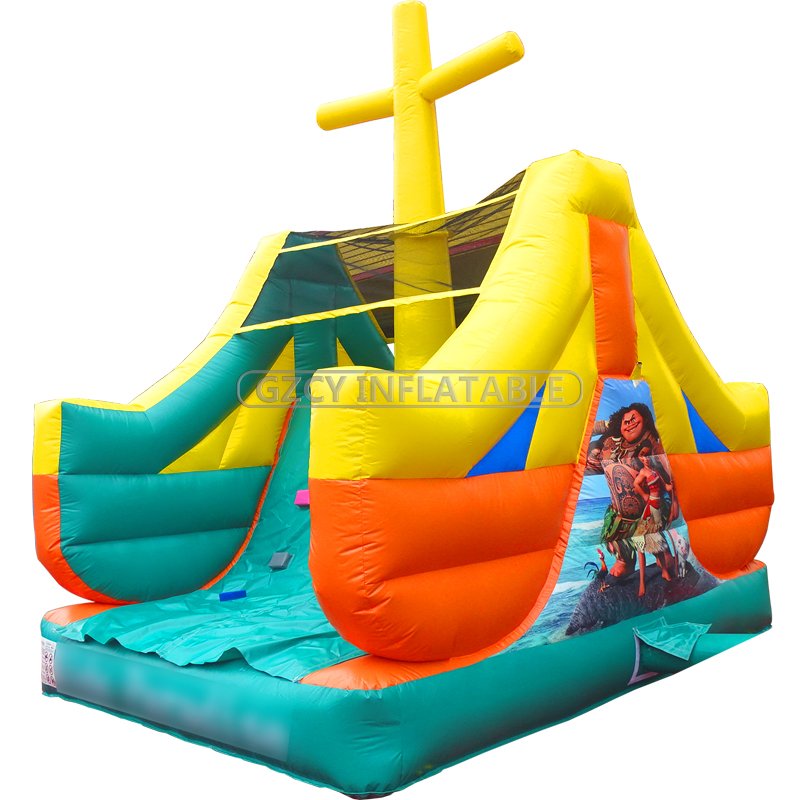 Toboggan Boat Pirate Inflatable Slide
