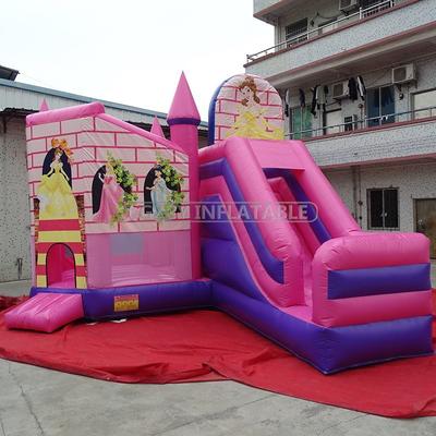 Commercial Princess Inflatable Bounce House With Slide