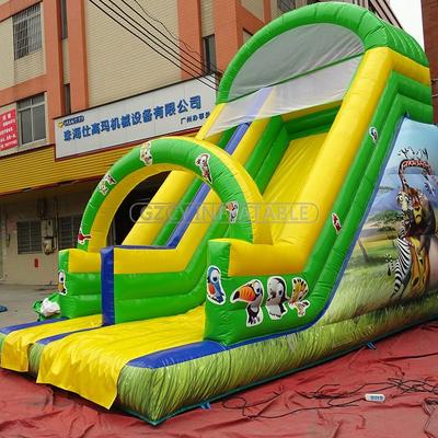 Inflatable Madagascar Theme Slide With Stair