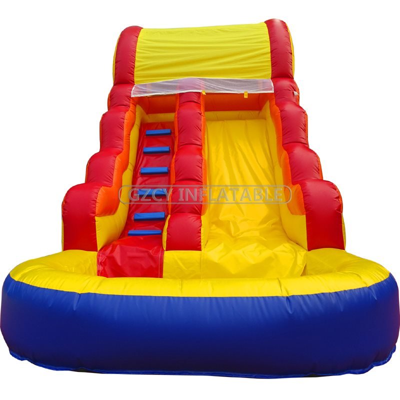 Outdoor Inflatable Slide With Water Pool For Children Amusement