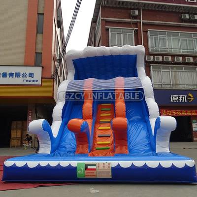 Sea Beach Slide Inflatable Sea Wave Design Slide