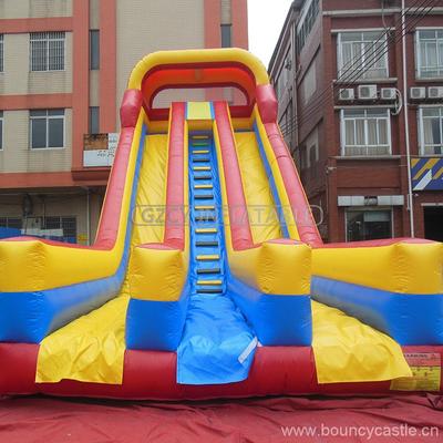 Commercial giant colorful inflatable slide for sale