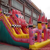 Exciting Amusement park games cars inflatable slide