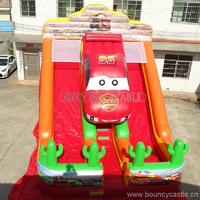 Customized Double Lane Cars Inflatable Slide