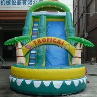 Jungle Tropical Wave Slide Inflatable