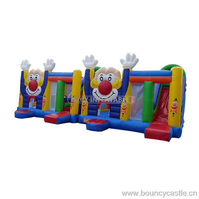 Clown Inflatable Castle Bouncy Kids Playhouse With Slide